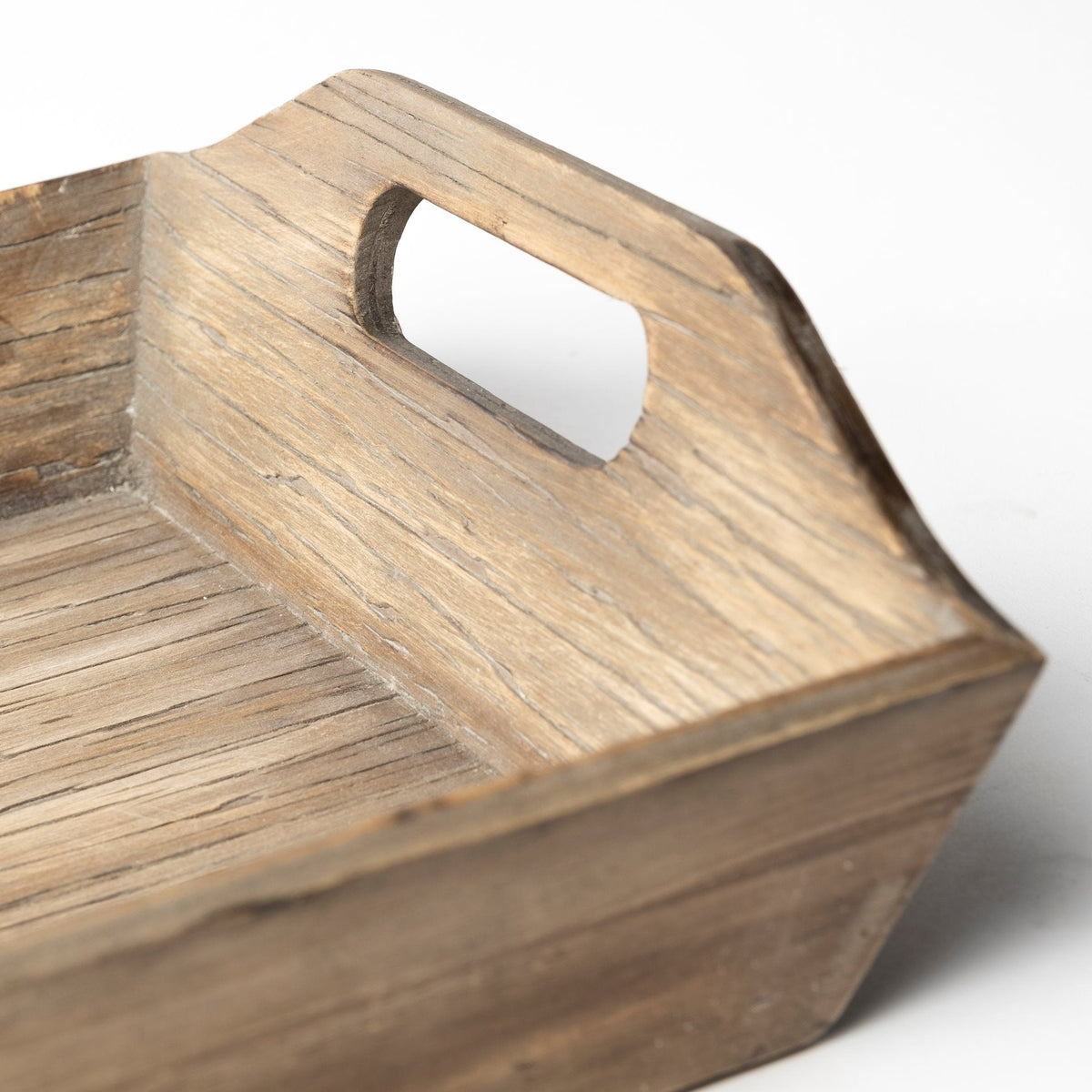 Set Of 2 Natural Brown Wood With Grains And Knots Highlight Trays — view 6