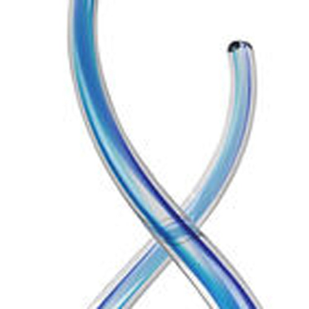 20" Clear and Blue Murano Glass Modern Abstract Tabletop Sculpture HomeRoots