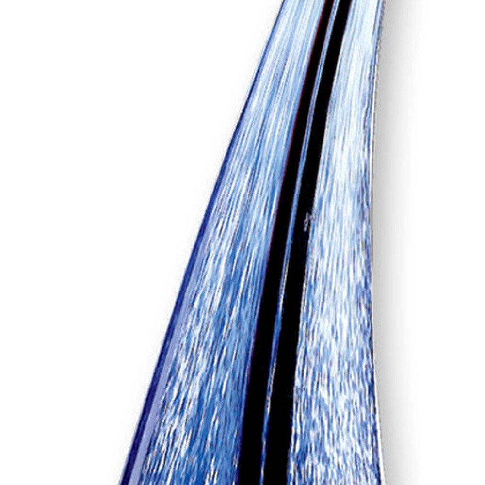 9" Clear and Blue Murano Glass Modern Abstract Tabletop Sculpture HomeRoots