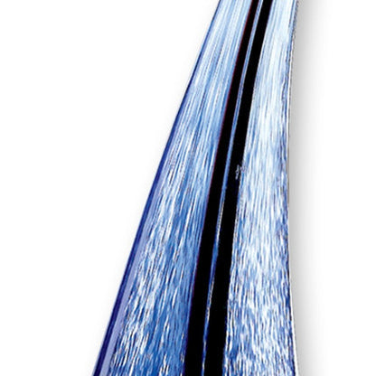 9" Clear and Blue Murano Glass Modern Abstract Tabletop Sculpture HomeRoots