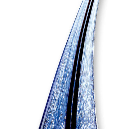 9" Clear and Blue Murano Glass Modern Abstract Tabletop Sculpture HomeRoots