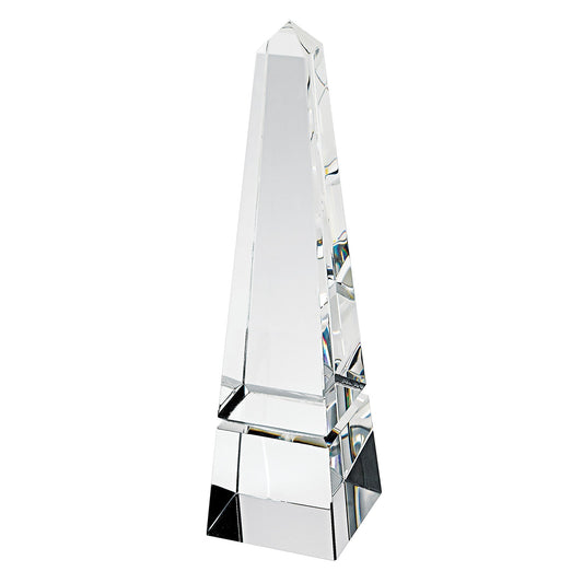 11" Clear Crystal Obelisk Statue HomeRoots
