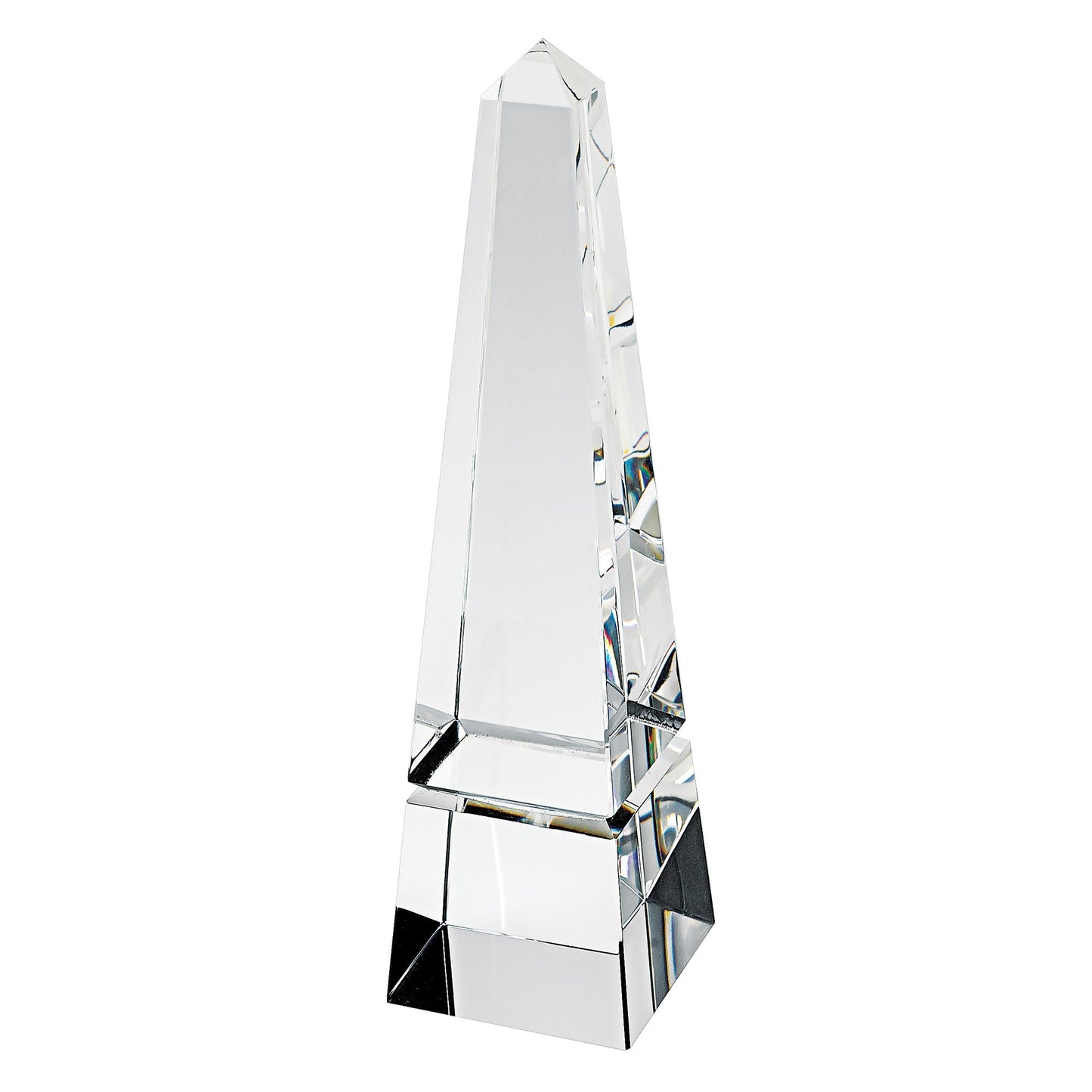 11" Clear Crystal Obelisk Statue HomeRoots