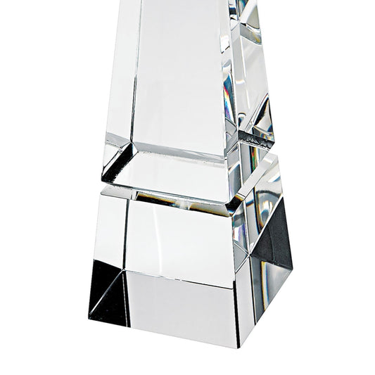 11" Clear Crystal Obelisk Statue HomeRoots