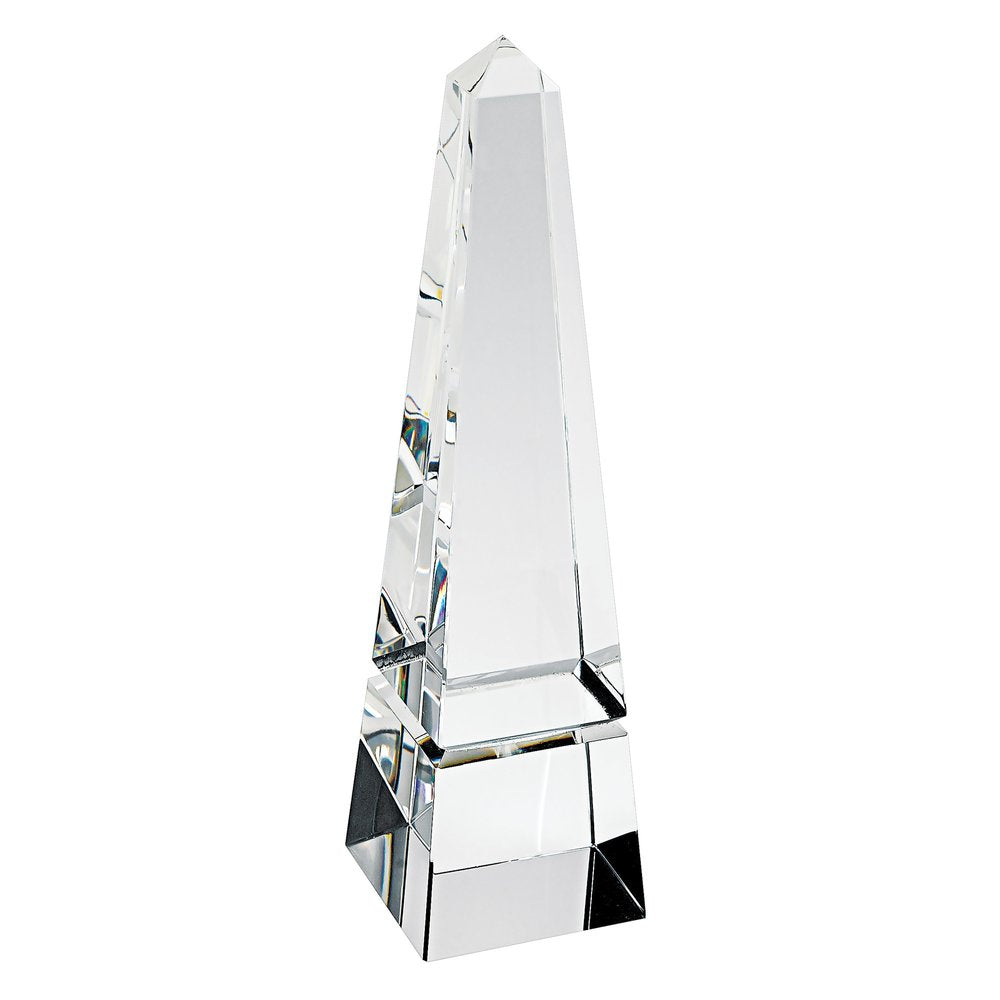 11" Clear Crystal Obelisk Statue HomeRoots
