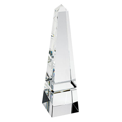 11" Clear Crystal Obelisk Statue HomeRoots