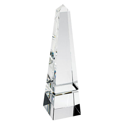 12" Clear Crystal Obelisk Statue HomeRoots