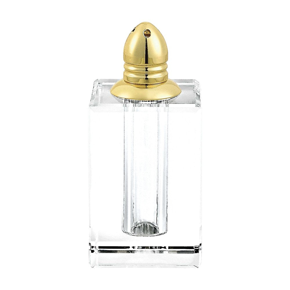 Set of Two Clear And Gold Crystal Pepper Shakers HomeRoots