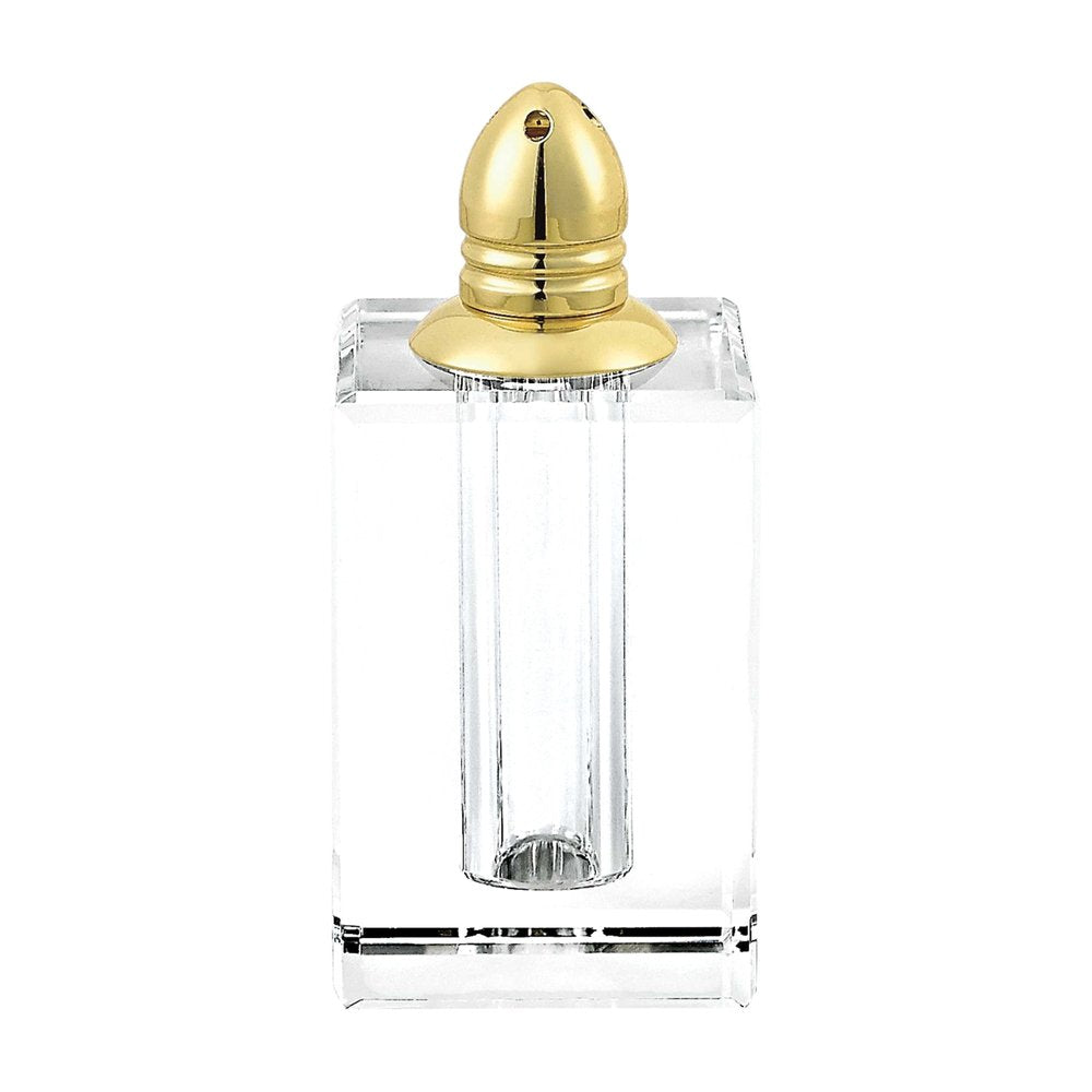 Set of Two Clear And Gold Crystal Pepper Shakers HomeRoots