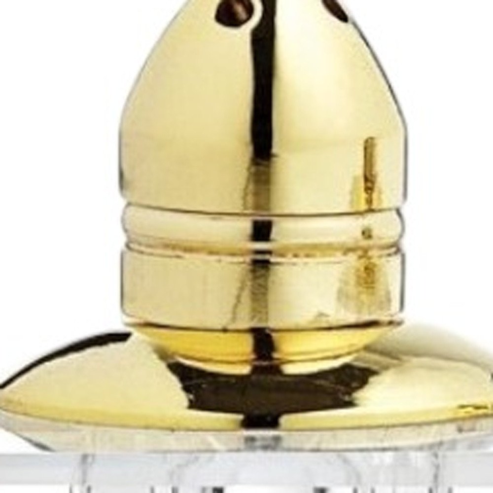Set of Two Clear And Gold Crystal Pepper Shakers HomeRoots