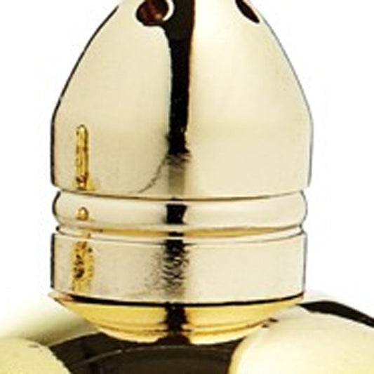 Set of Two Clear And Gold Crystal Pepper Shakers HomeRoots