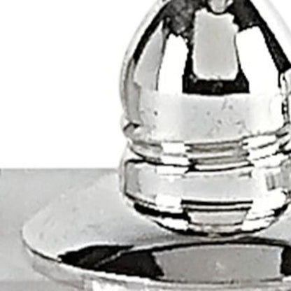 Set of Two Clear And Silver Crystal Pepper Shakers HomeRoots