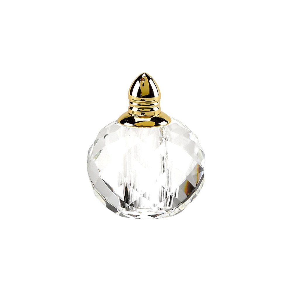 Set of Two Clear And Gold Crystal Geometric Pepper Shakers HomeRoots