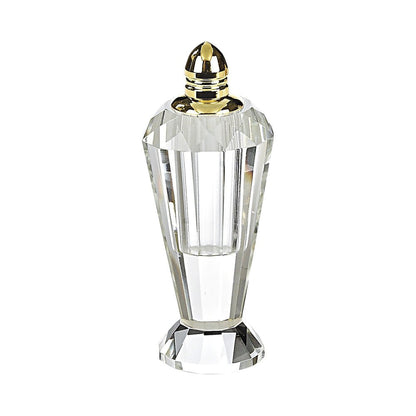 Set of Two Clear And Gold Crystal Geometric Pepper Shakers HomeRoots