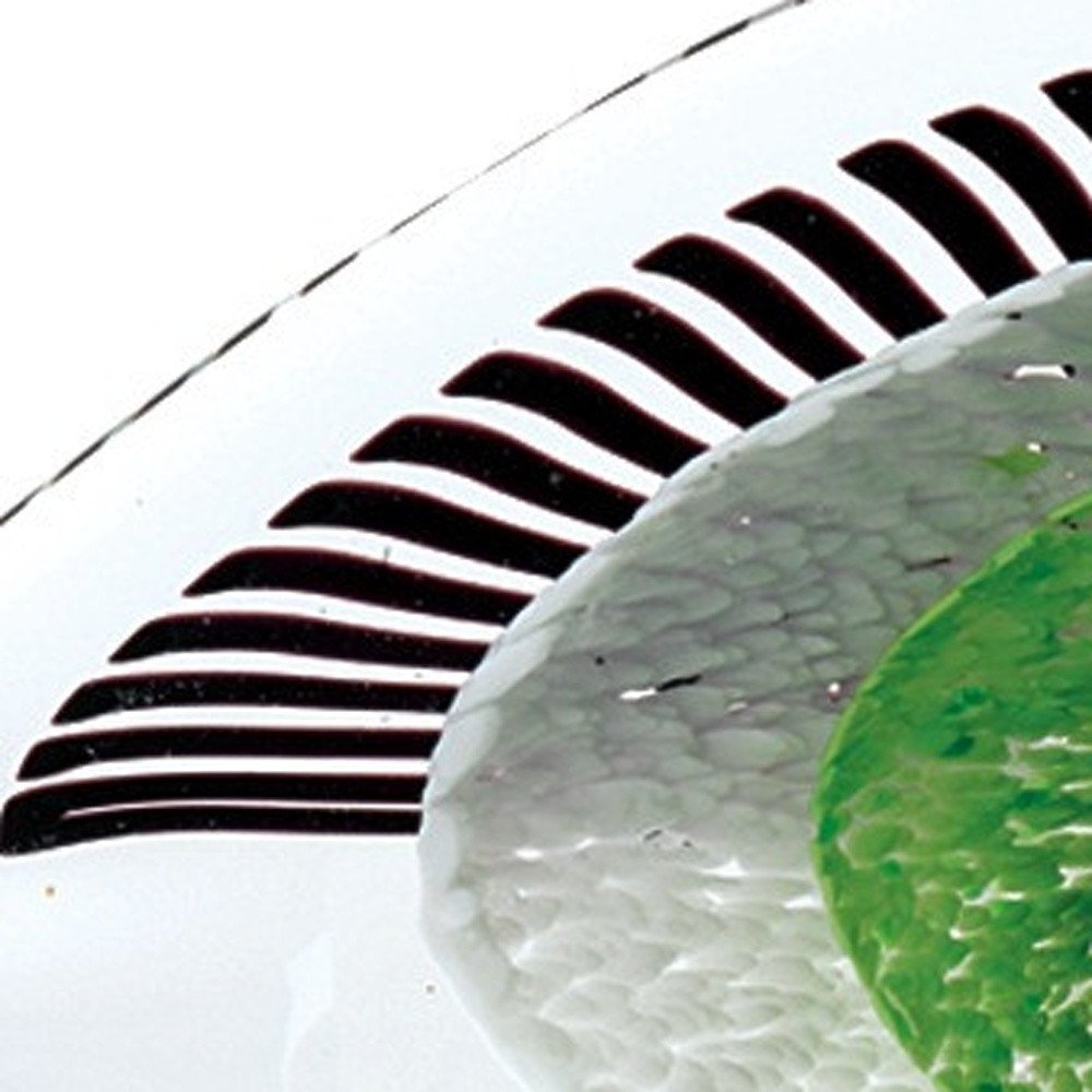 8" Clear Blue and Green Murano Glass Modern Abstract Tabletop Sculpture HomeRoots