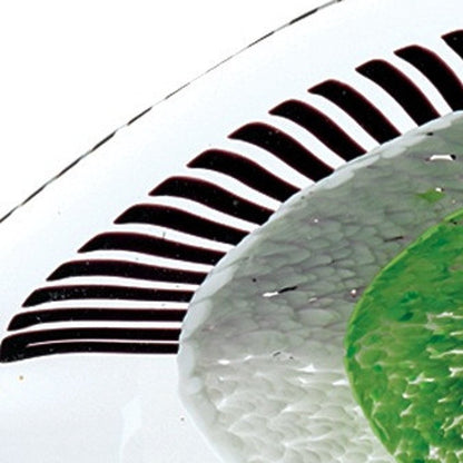 8" Clear Blue and Green Murano Glass Modern Abstract Tabletop Sculpture HomeRoots