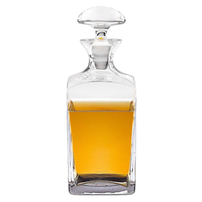 Clear Crystal Glass Squared Shape Stemless Decanter HomeRoots