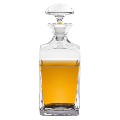 Clear Crystal Glass Squared Shape Stemless Decanter HomeRoots