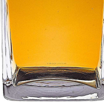 Clear Crystal Glass Squared Shape Stemless Decanter HomeRoots