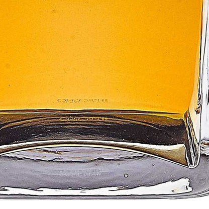 Clear Crystal Glass Squared Shape Stemless Decanter HomeRoots