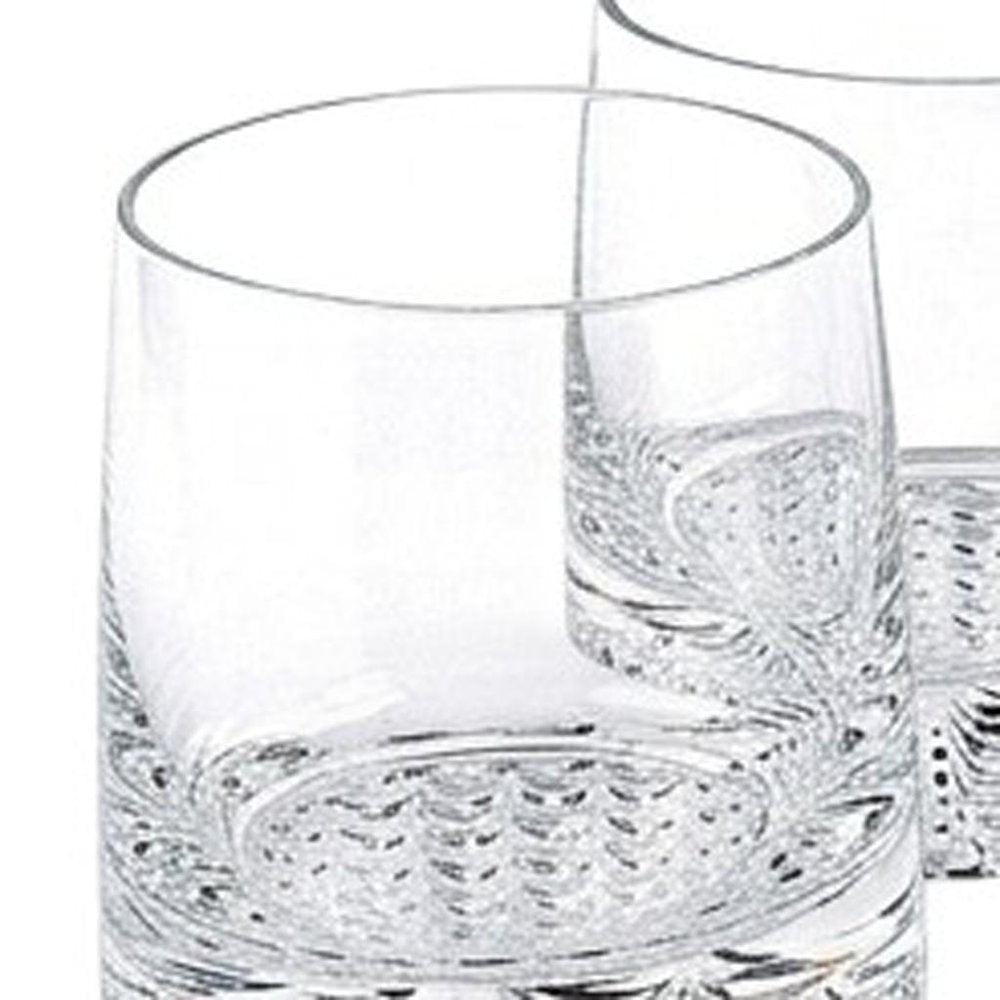 Set of Five Clear Crystal Straight Shape Stemless Decanter And Whiskey Glass HomeRoots
