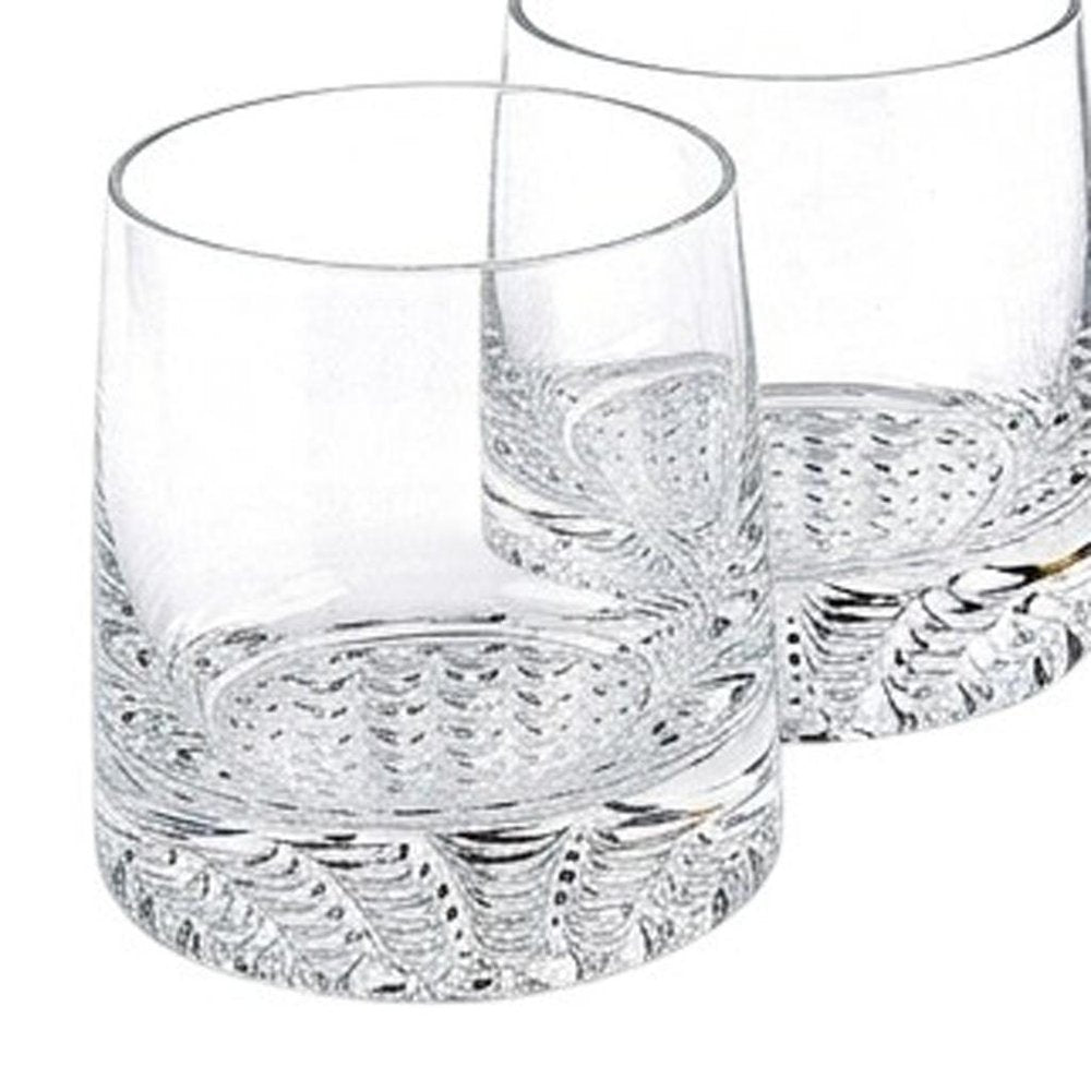 Set of Five Clear Crystal Straight Shape Stemless Decanter And Whiskey Glass HomeRoots