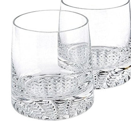 Set of Five Clear Crystal Straight Shape Stemless Decanter And Whiskey Glass HomeRoots