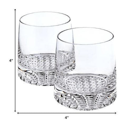 Mouth Blown European Crystal Whiskey Set 4 Pc Rocks Or Dof Set - FurniFindUSA