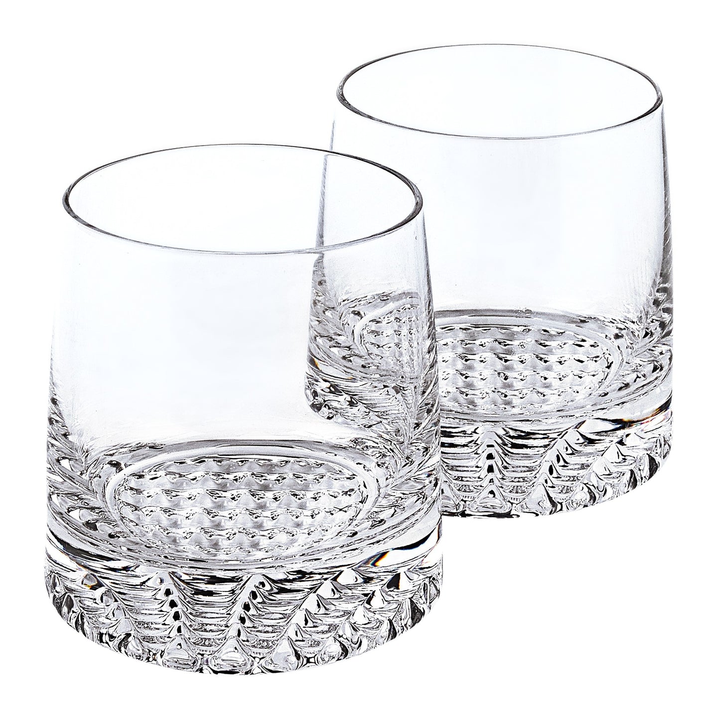 Mouth Blown European Crystal Whiskey Set 4 Pc Rocks Or Dof Set