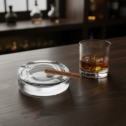 Mouth Blown European Crystal Cigar Ash Tray HomeRoots