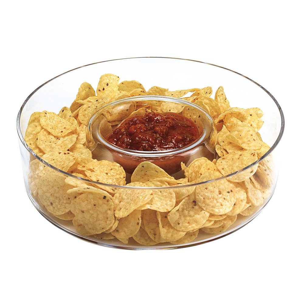 Mouth Blown European Crystal Chip N Dip HomeRoots
