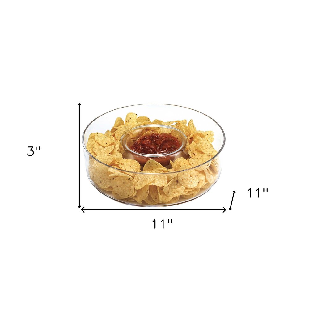 Mouth Blown European Crystal Chip N Dip HomeRoots