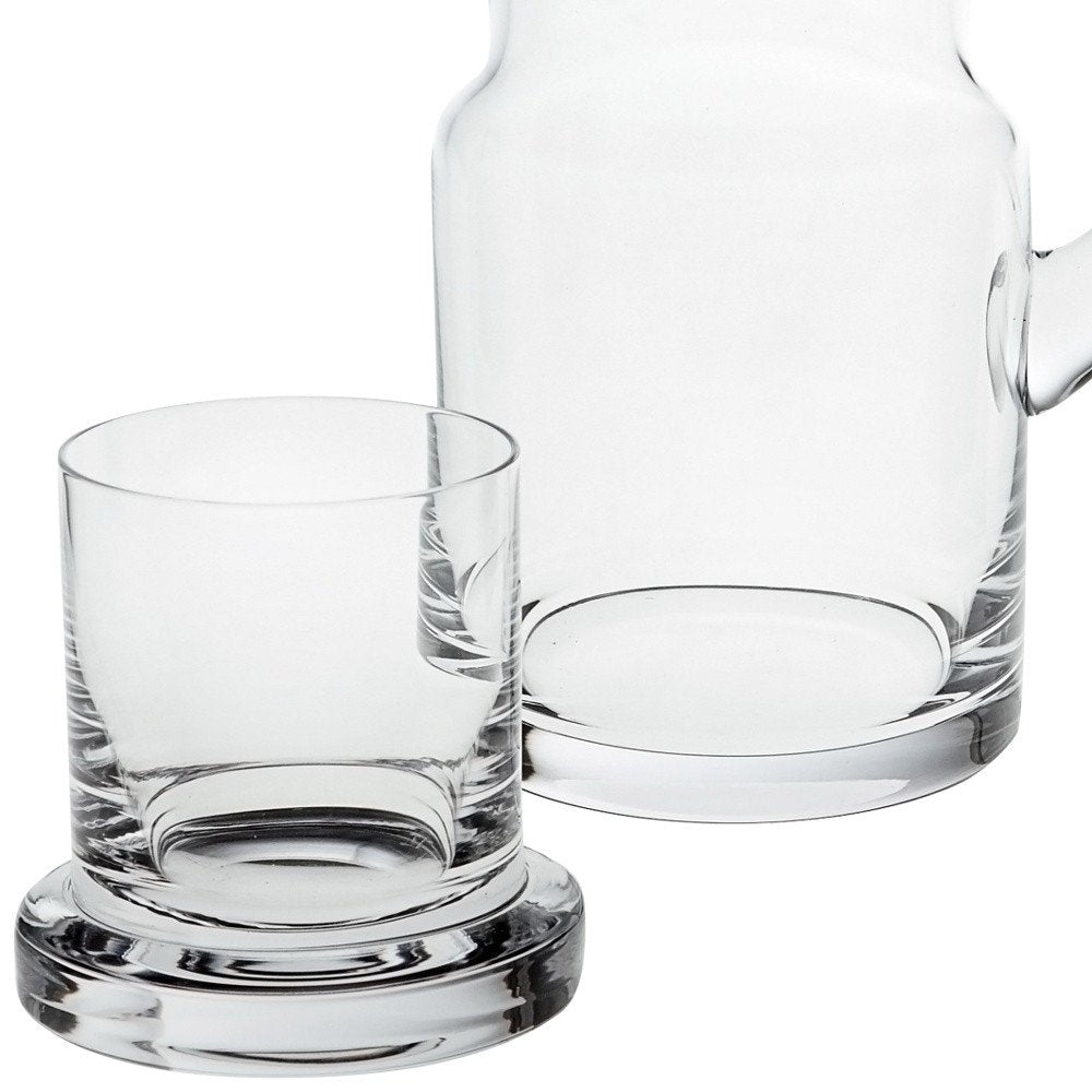 8 Mouth Blown Glass 2 Pc Bedside Or Desktop Carafe Set  24 Oz HomeRoots