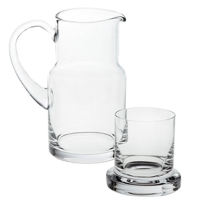 8 Mouth Blown Glass 2 Pc Bedside Or Desktop Carafe Set  24 Oz HomeRoots