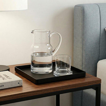 8 Mouth Blown Glass 2 Pc Bedside Or Desktop Carafe Set  24 Oz HomeRoots