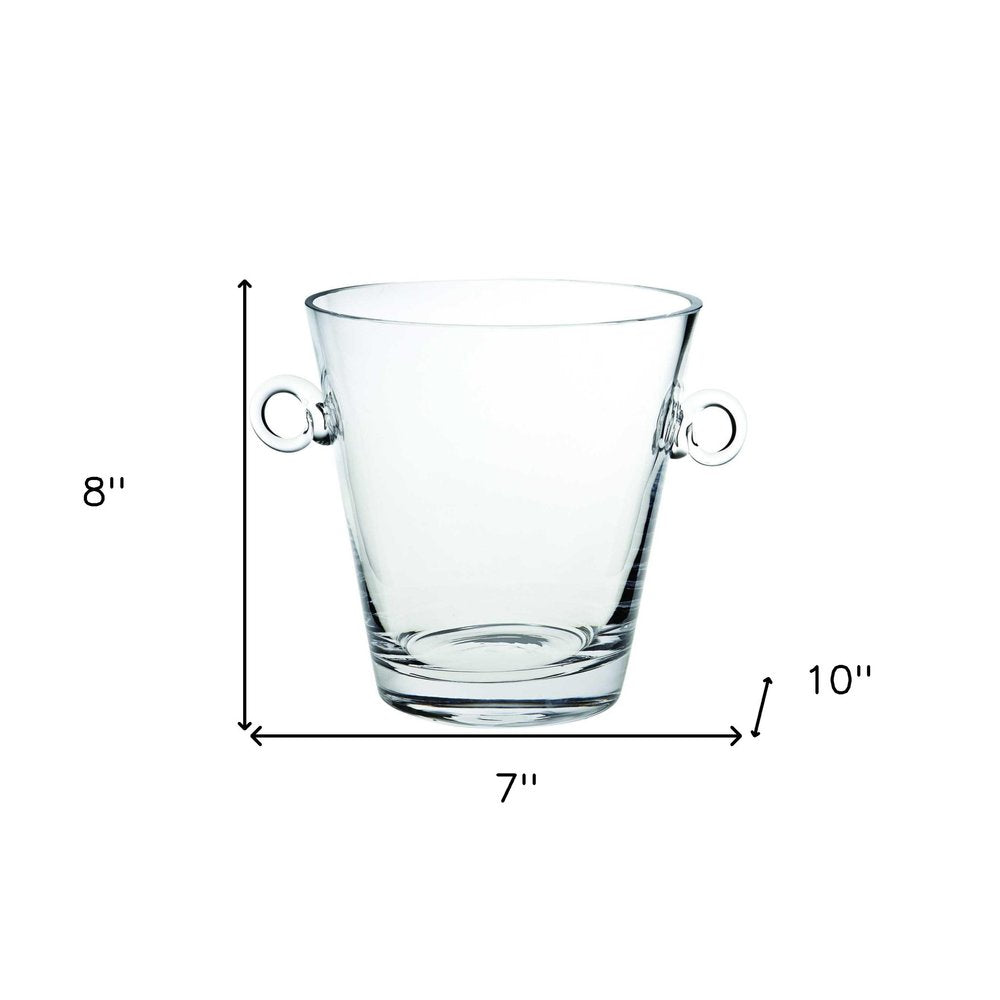8 Mouth Blown European Glass Ice Bucket Or Cooler HomeRoots