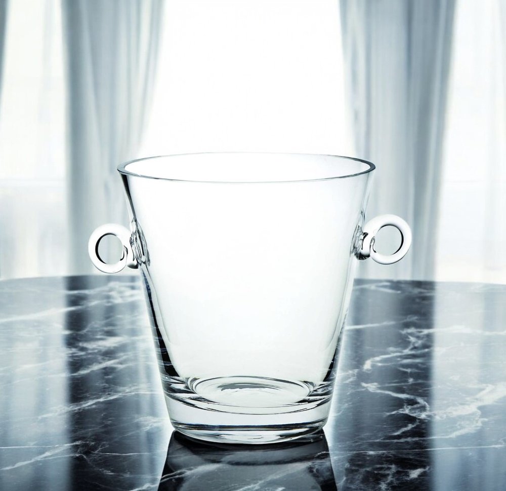 8 Mouth Blown European Glass Ice Bucket Or Cooler HomeRoots