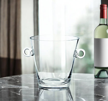 8 Mouth Blown European Glass Ice Bucket Or Cooler HomeRoots