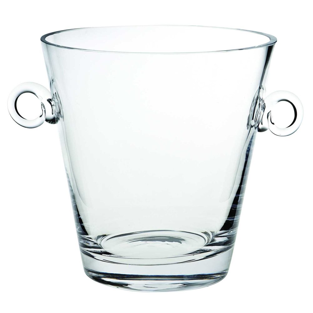 9" Clear Mouth Blown Crystal Ice Bucket HomeRoots