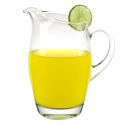 9 Mouth Blown Crystal Barrel Water   Juice Or Iced Tea Pitcher  54 Oz HomeRoots