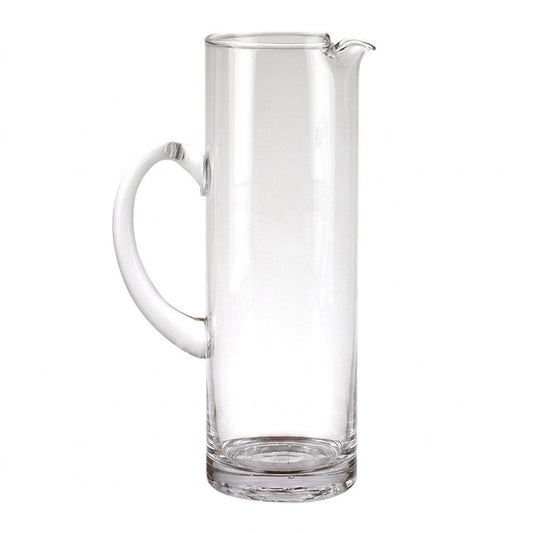 12" Clear Mouth Blown Lead Free Crystal Glass Pitcher HomeRoots