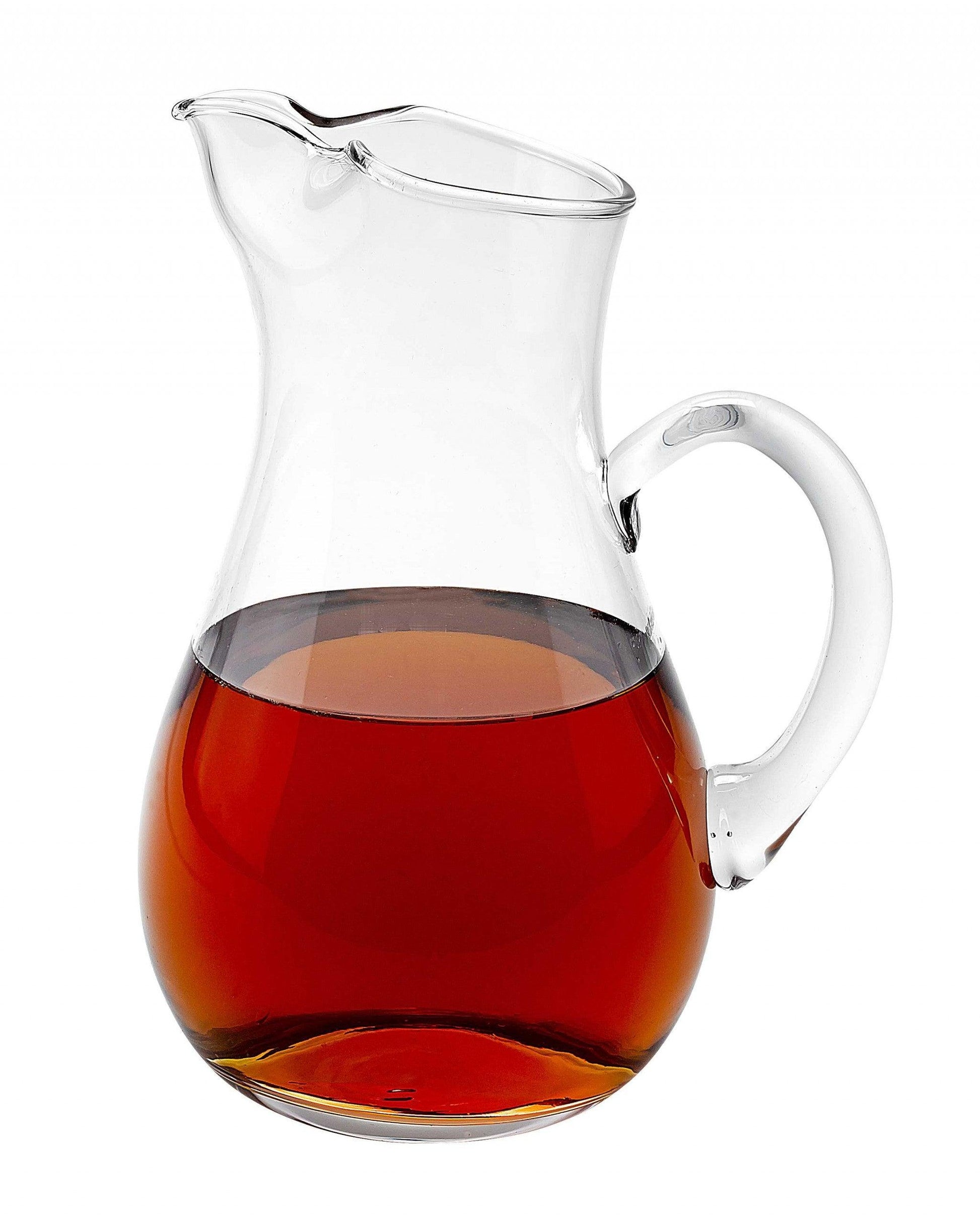 Mouth Blown Ice Tea Martini Or Water Glass Pitcher 36 Oz - FurniFindUSA