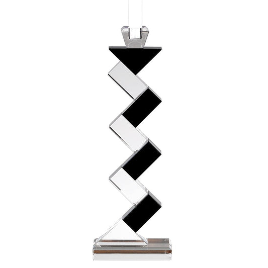 Black Crystal Geometric Tabletop Pillar Candle Holders HomeRoots