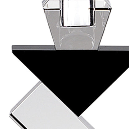 Black Crystal Geometric Tabletop Pillar Candle Holders HomeRoots