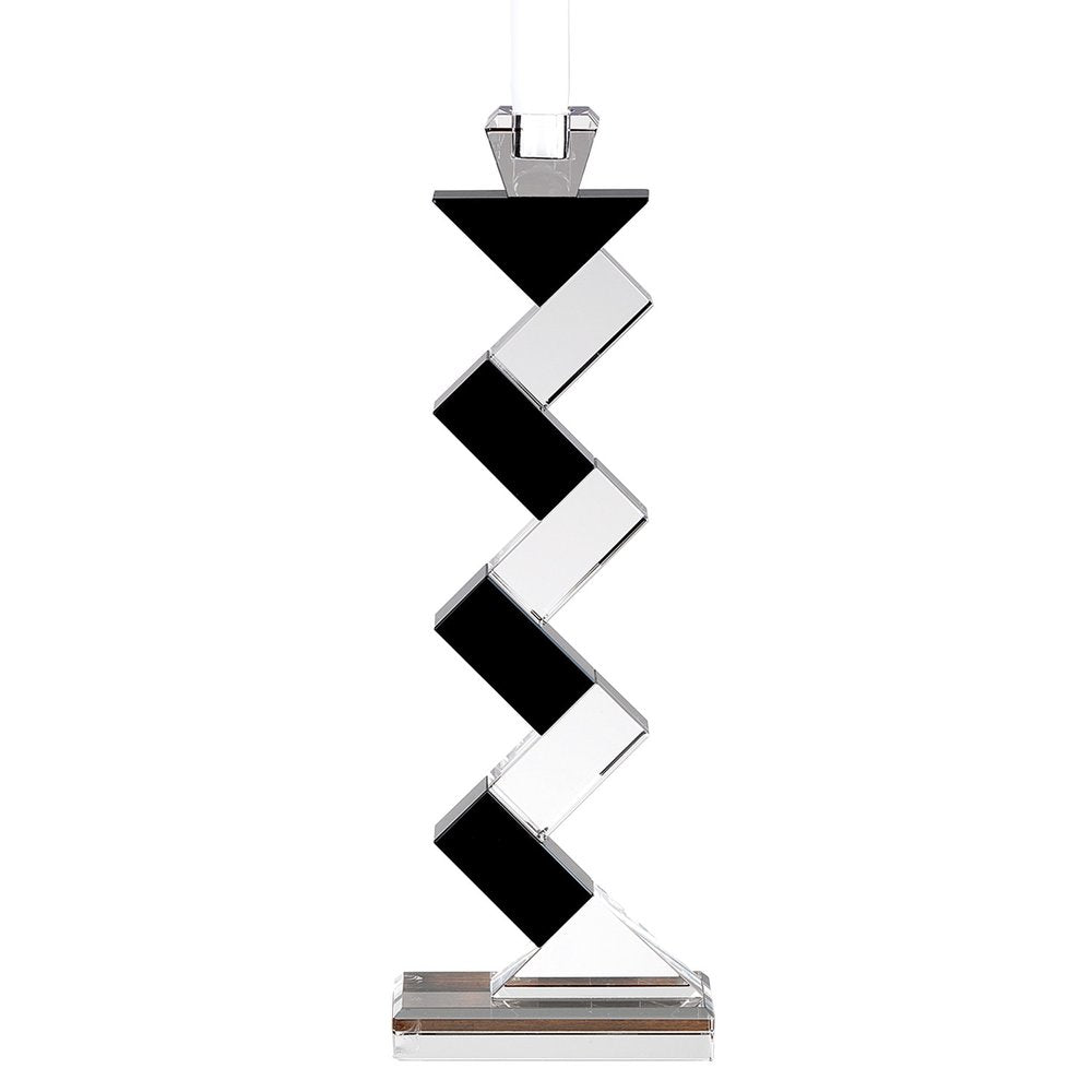 Black Crystal Geometric Tabletop Pillar Candle Holders HomeRoots