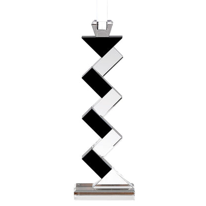 Black Crystal Geometric Tabletop Pillar Candle Holders HomeRoots