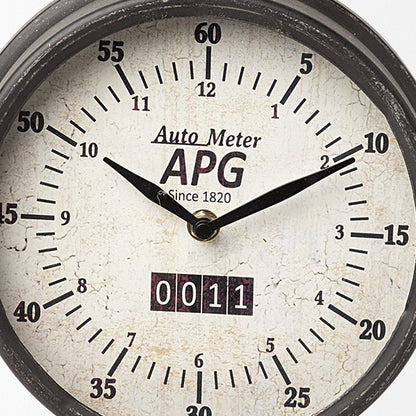 16" Black Metal Table Clock HomeRoots