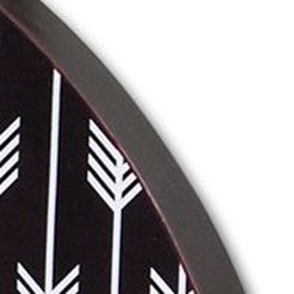 4" Circle Black And White Wood Analog Wall Clock HomeRoots