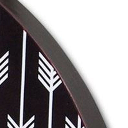 4" Circle Black And White Wood Analog Wall Clock HomeRoots