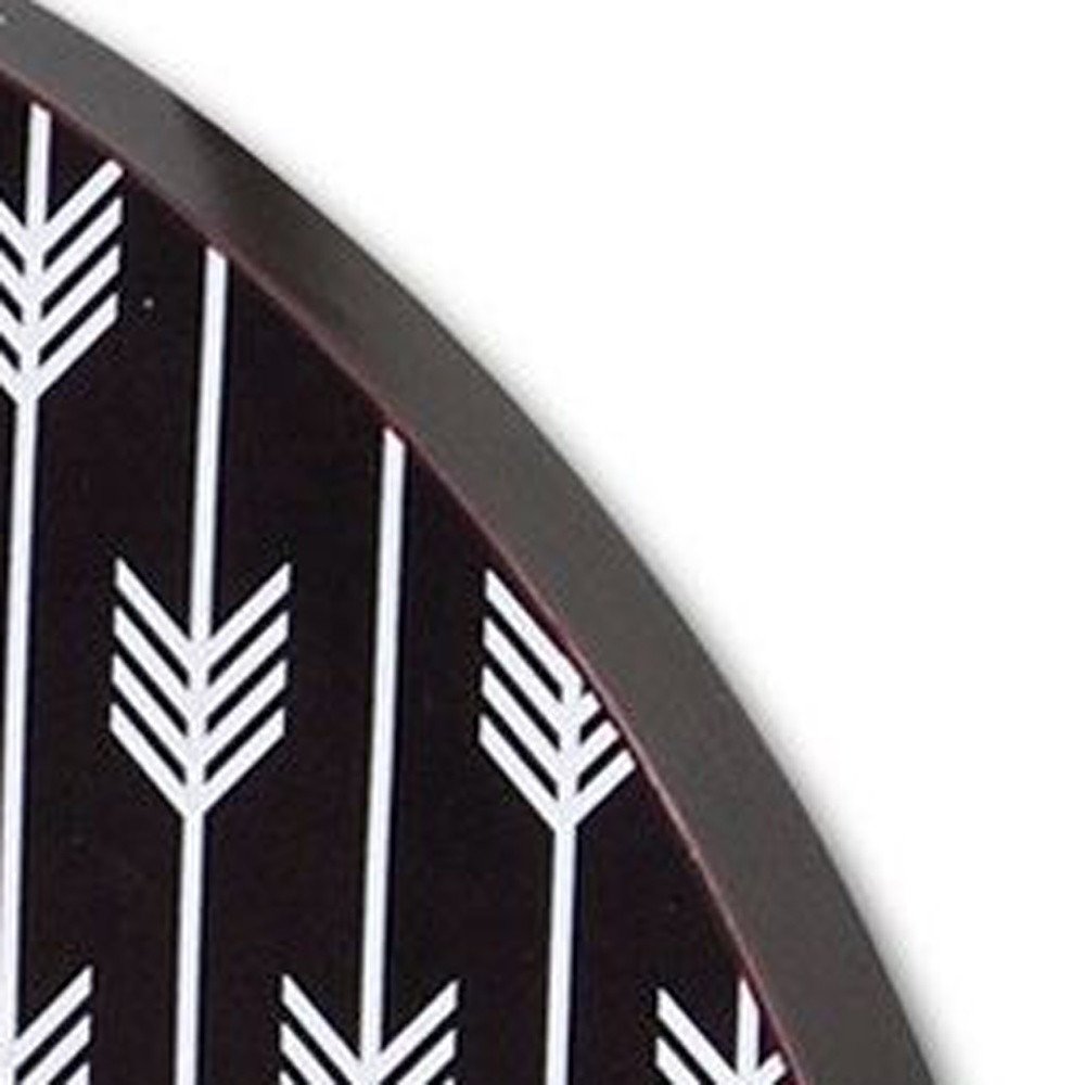 4" Circle Black And White Wood Analog Wall Clock HomeRoots